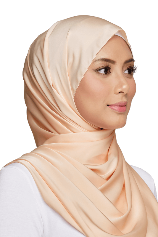 Nour Satin Silk in Peach Nour Satin Silk in Peach