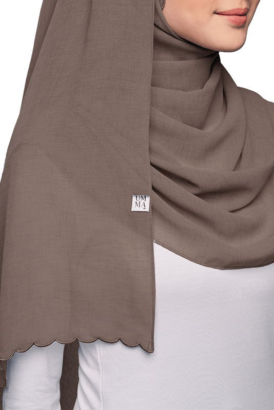 Sulam Sumera Scarf in Toffee Brown Sulam Sumera Scarf in Toffee Brown