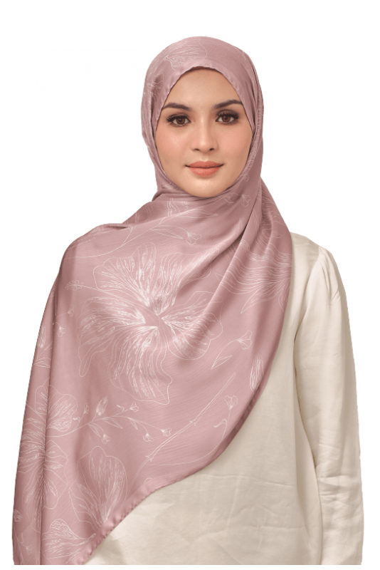Aleka Printed Scarf in Hibiscus Pink Aleka Printed Scarf in Hibiscus Pink
