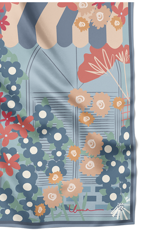 Hadiqa Printed Square in Cloud Hadiqa Printed Square in Cloud