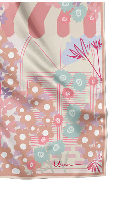 Hadiqa Printed Square in Popsicle Hadiqa Printed Square in Popsicle