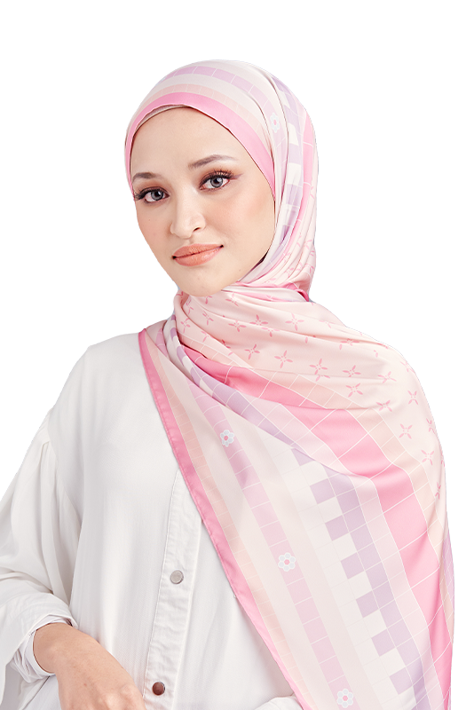 Mozayk Printed Scarf in Ares Pink Mozayk Printed Scarf in Ares Pink