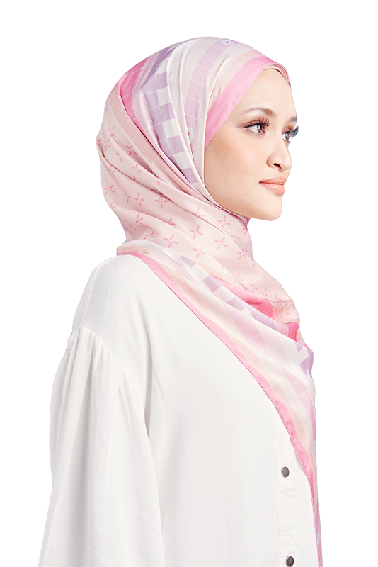 Mozayk Printed Scarf in Ares Pink Mozayk Printed Scarf in Ares Pink