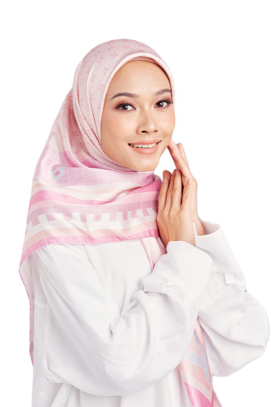 Mozayk Printed Square in Ares Pink Mozayk Printed Square in Ares Pink