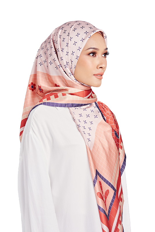Mozayk Printed Square in Attica Brown Mozayk Printed Square in Attica Brown