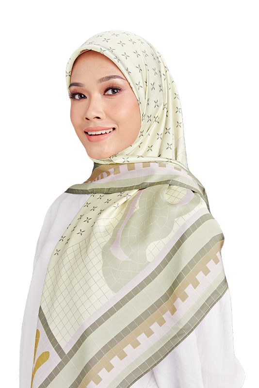 Mozayk Printed Square in Chios Green Mozayk Printed Square in Chios Green