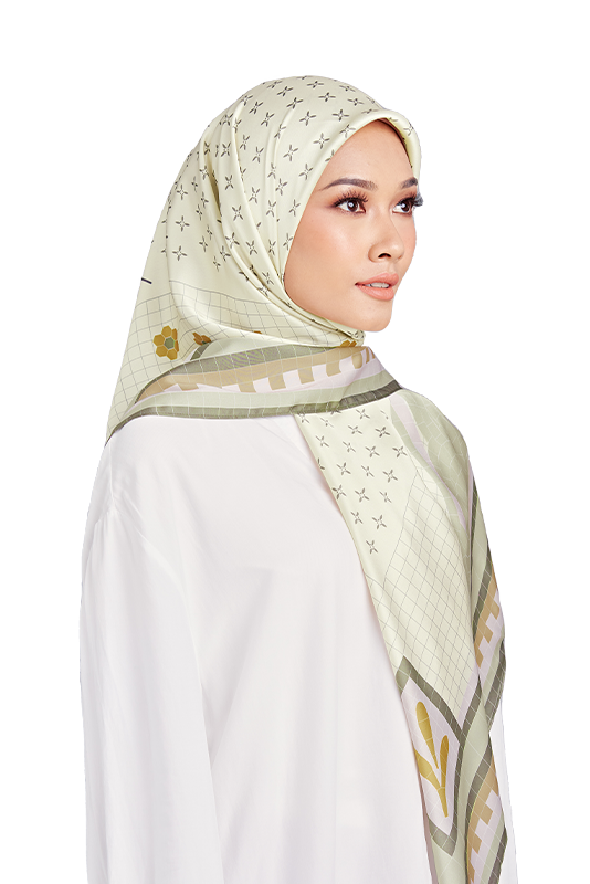 Mozayk Printed Square in Chios Green Mozayk Printed Square in Chios Green