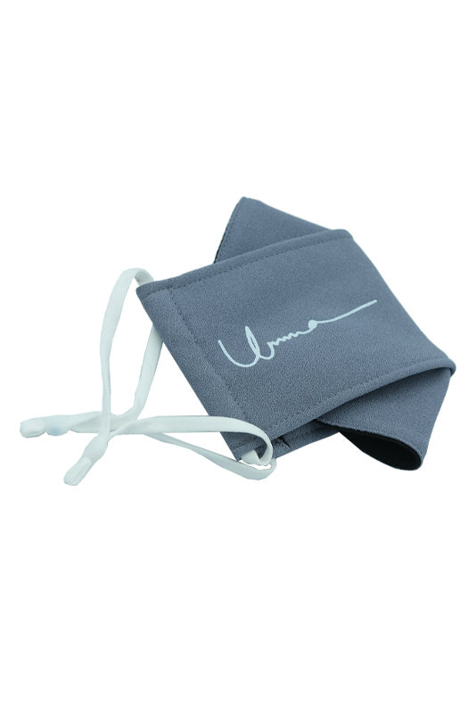 Origami Face Mask Crepe Ear Loop in Pigeon Grey Origami Face Mask Crepe Ear Loop in Pigeon Grey