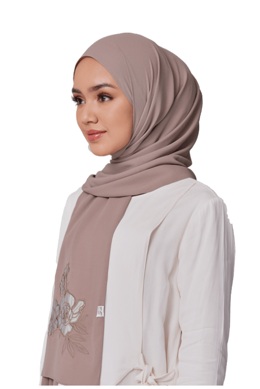 Sulam Kirana Scarf in Cocoa Crème Sulam Kirana Scarf in Cocoa Crème