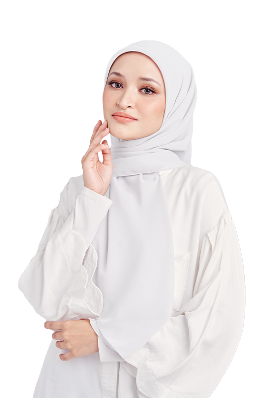 Leyla Square in Chiffon White Leyla Square in Chiffon White