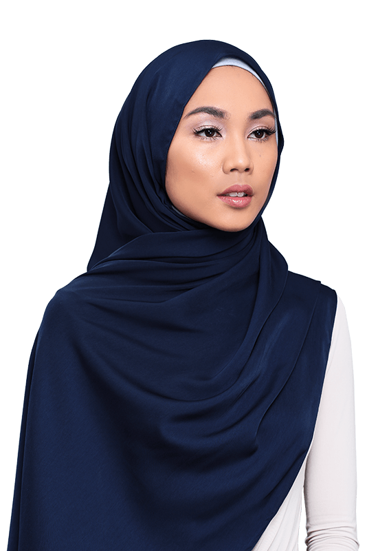 Huda Matte Satin Scarf in Oxford Huda Matte Satin Scarf in Oxford