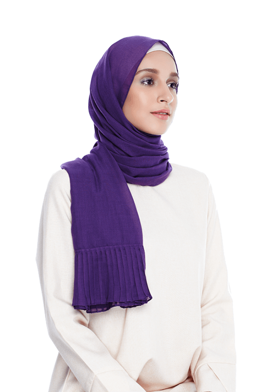 Pleated Scarf in Violet Purple Pleated Scarf in Violet Purple